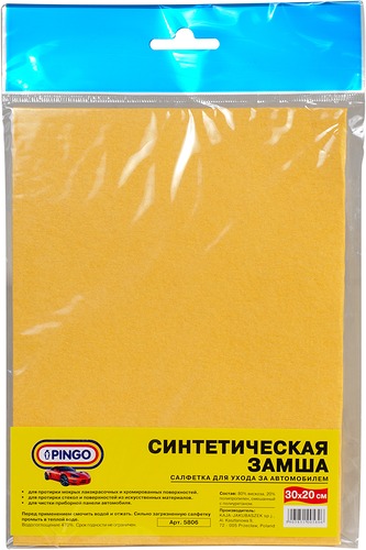  Салфетка из синтетической замши, размер 30 х 20 см
